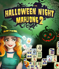 Mahjong-Spiel: Halloween Night Mahjong 2